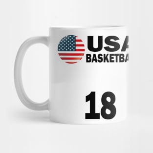 USA Basketball Number 18 T-shirt Design Mug